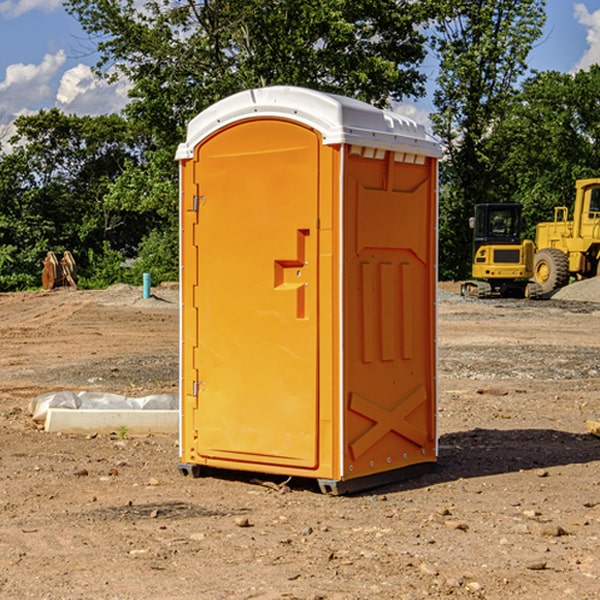 can i customize the exterior of the porta potties with my event logo or branding in Webster Groves